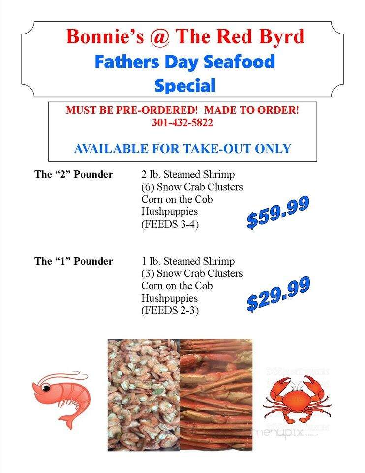 Red Byrd Restaurant - Keedysville, MD menu_pic