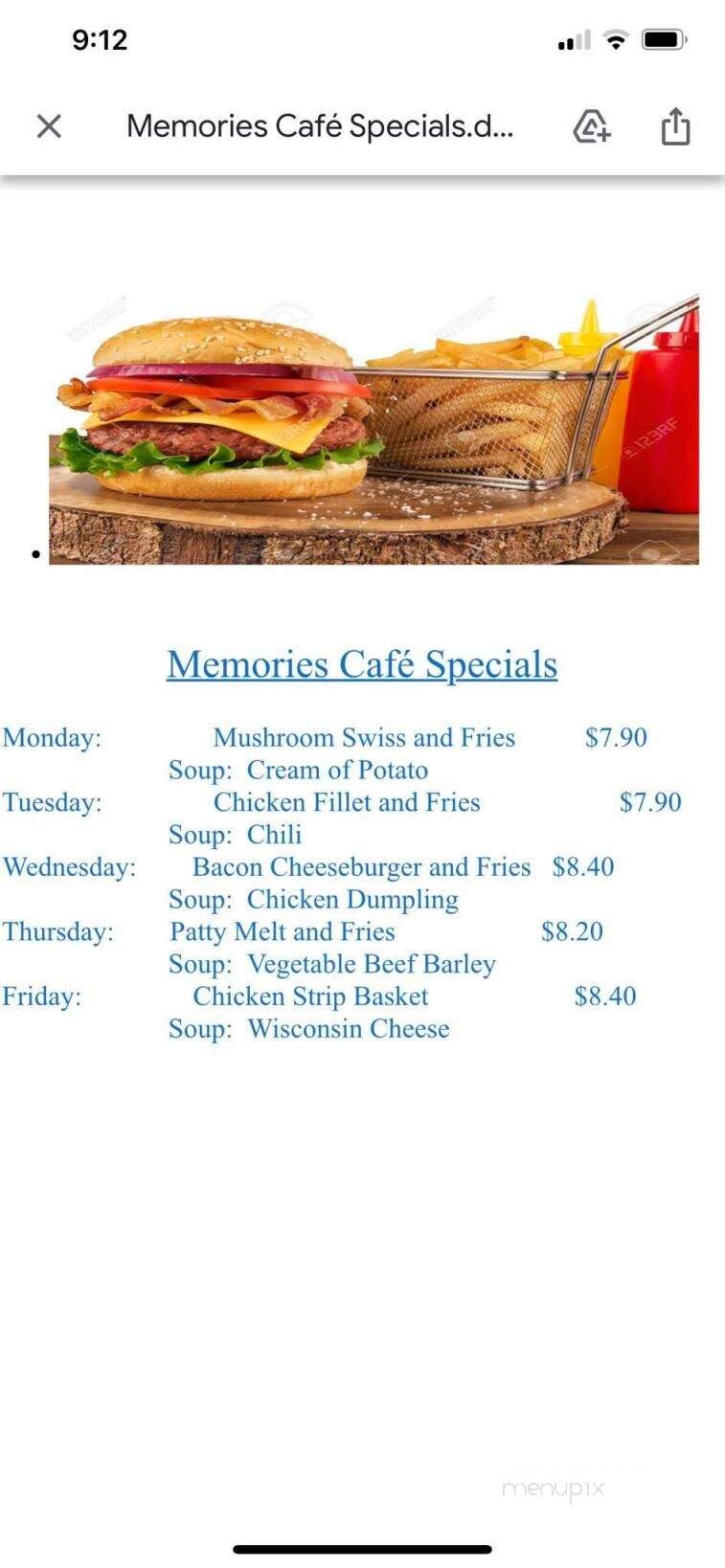 Memories Cafe - Red Lake Falls, MN