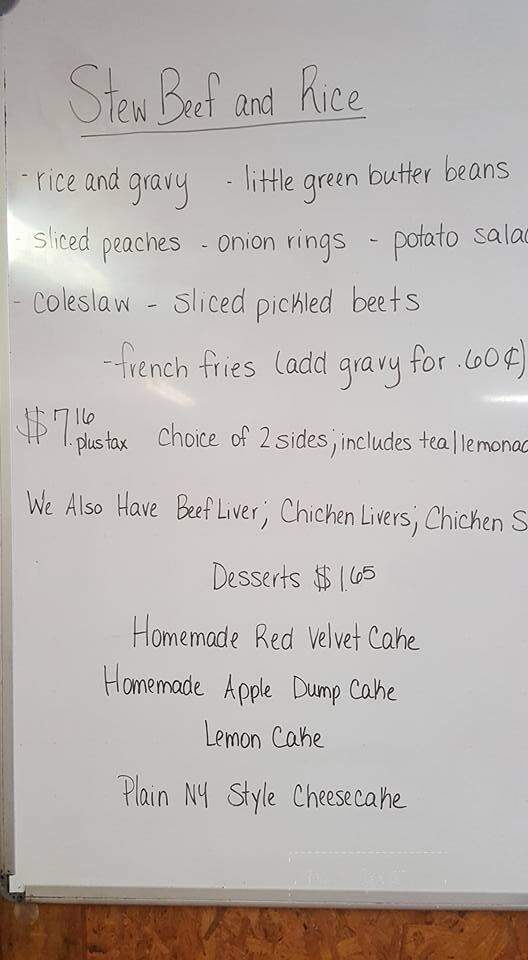 Mama's Kitchen - Rockingham, NC menu_pic
