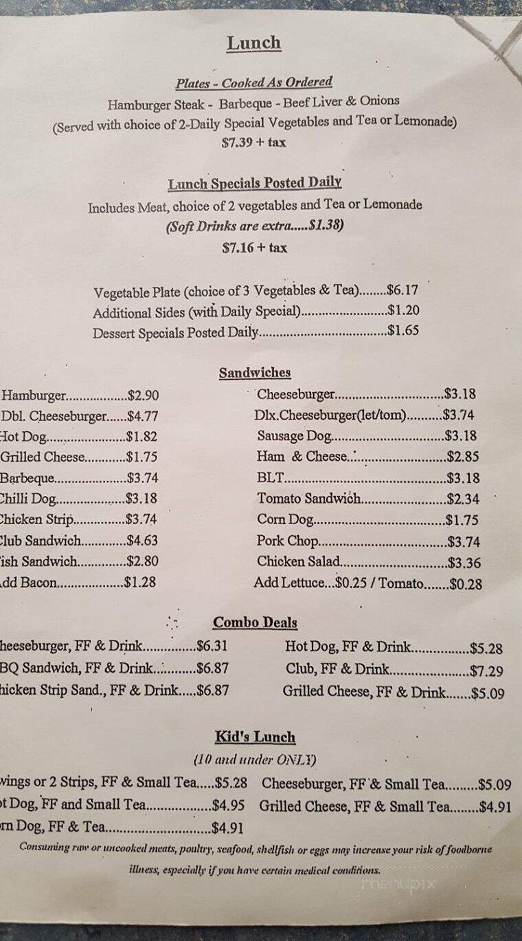 Mama's Kitchen - Rockingham, NC menu_pic