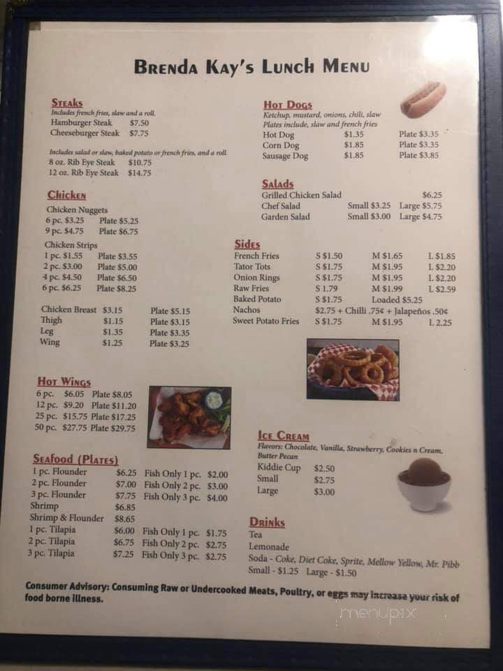Brenda Kay's Kountry Cafe - Kershaw, SC menu_pic