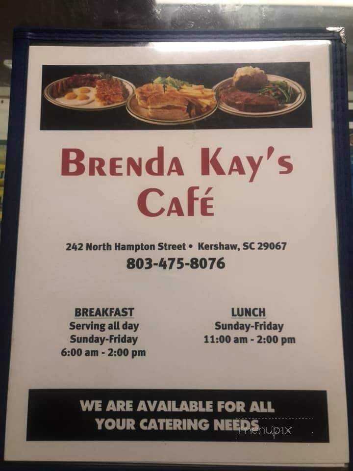 Brenda Kay's Kountry Cafe - Kershaw, SC menu_pic