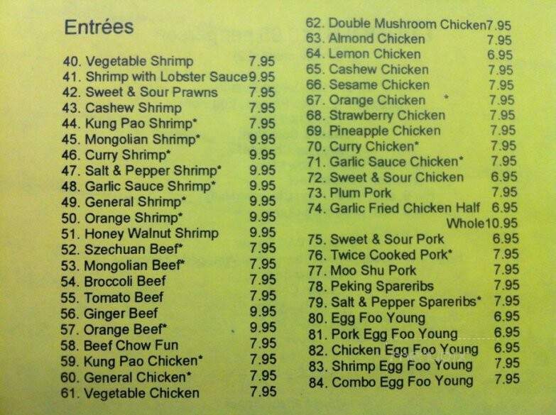 Pineapple Restaurant - Isleton, CA menu_pic