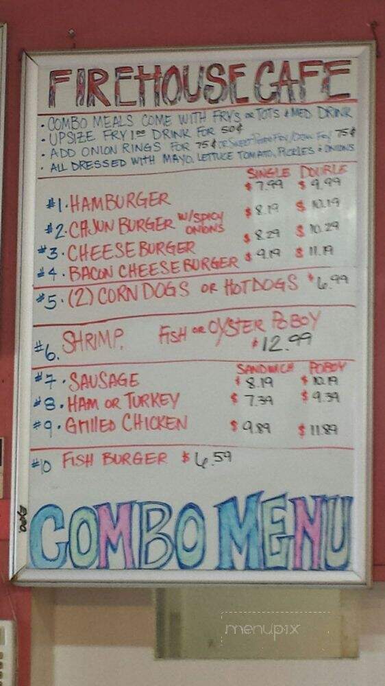 Firehouse Cafe - Crowley, LA menu_pic