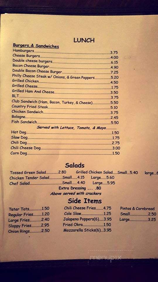 New Market Family Restaurant - New Market, AL menu_pic