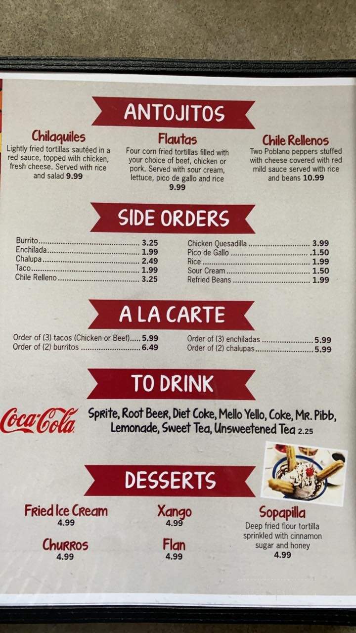 La Finca - Spencer, WV menu_pic