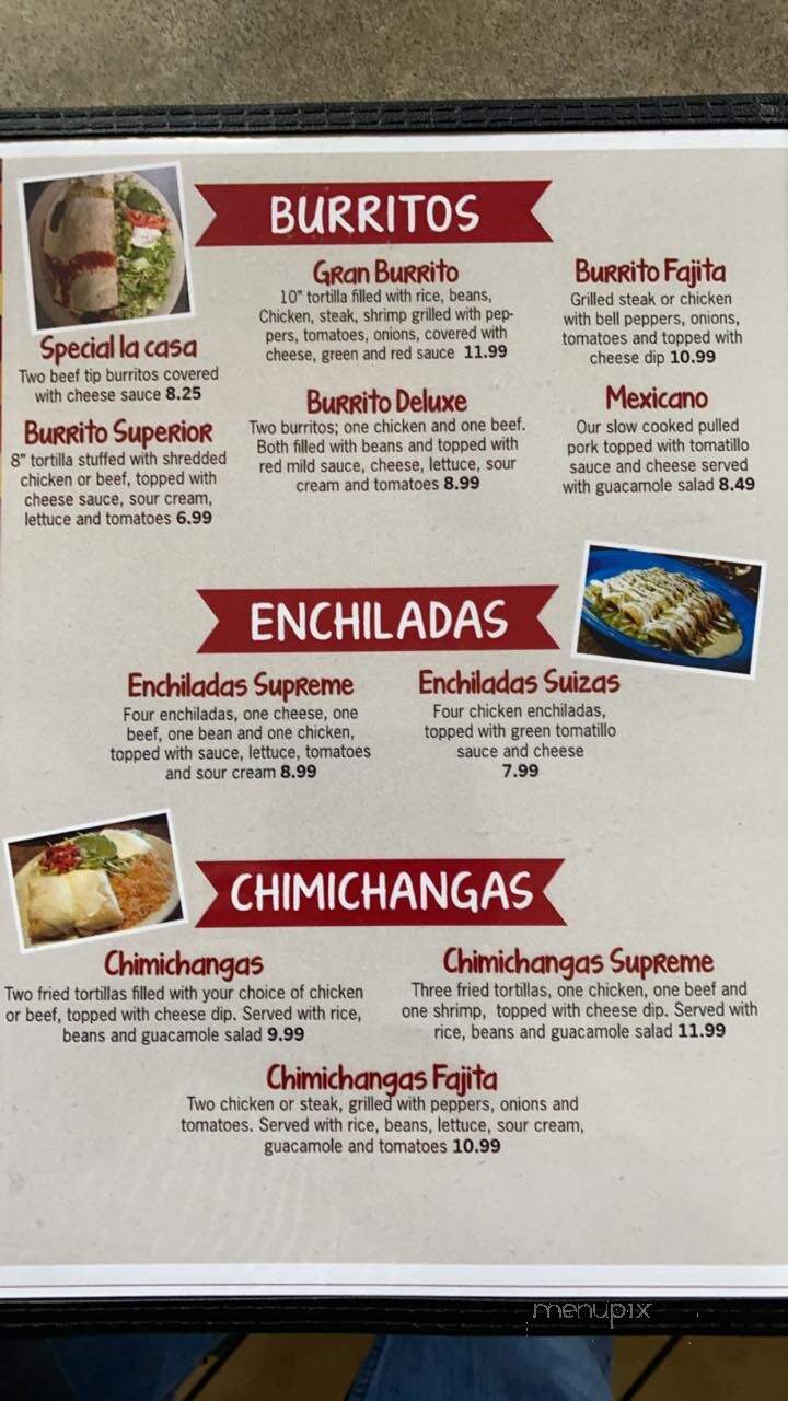 La Finca - Spencer, WV menu_pic