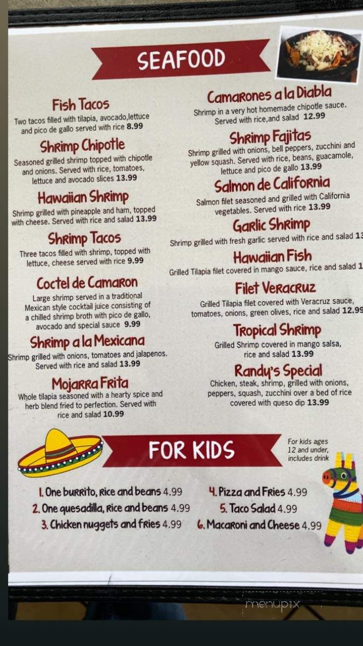 La Finca - Spencer, WV menu_pic