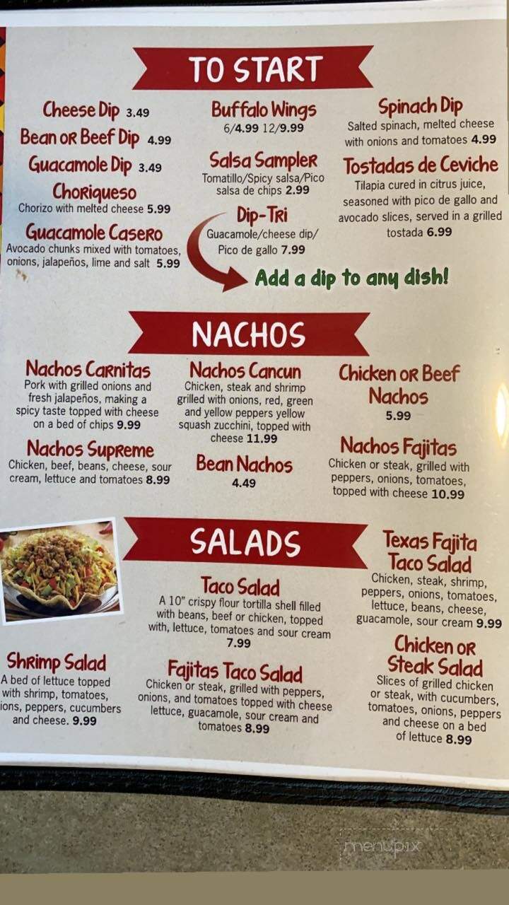 La Finca - Spencer, WV menu_pic
