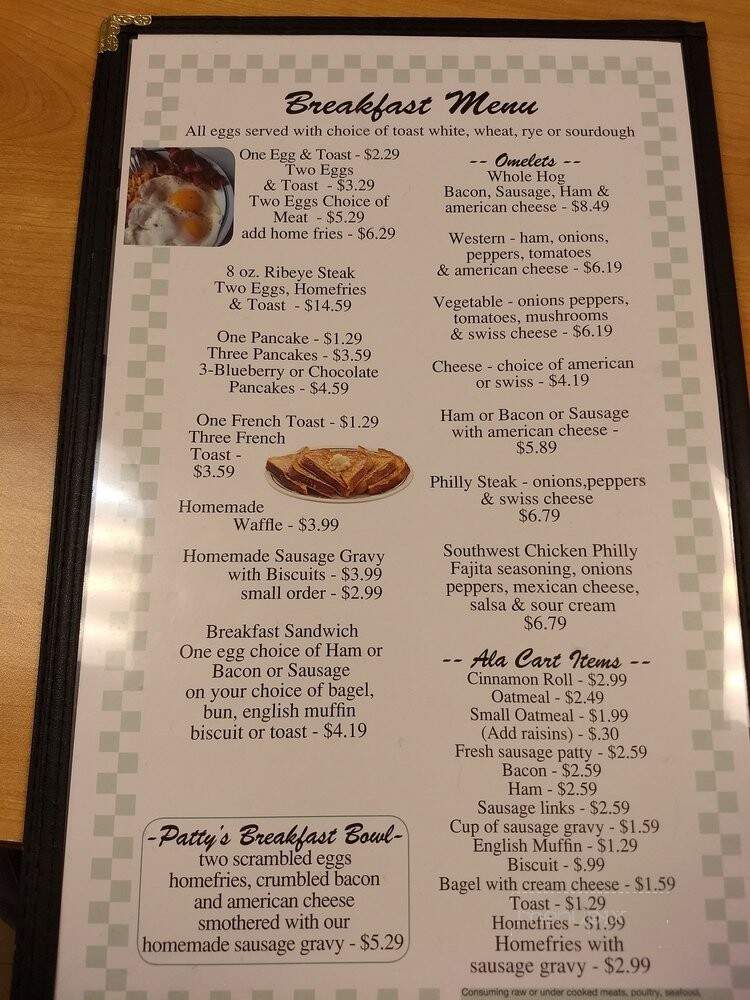 Patty's Place - Caldwell, OH menu_pic