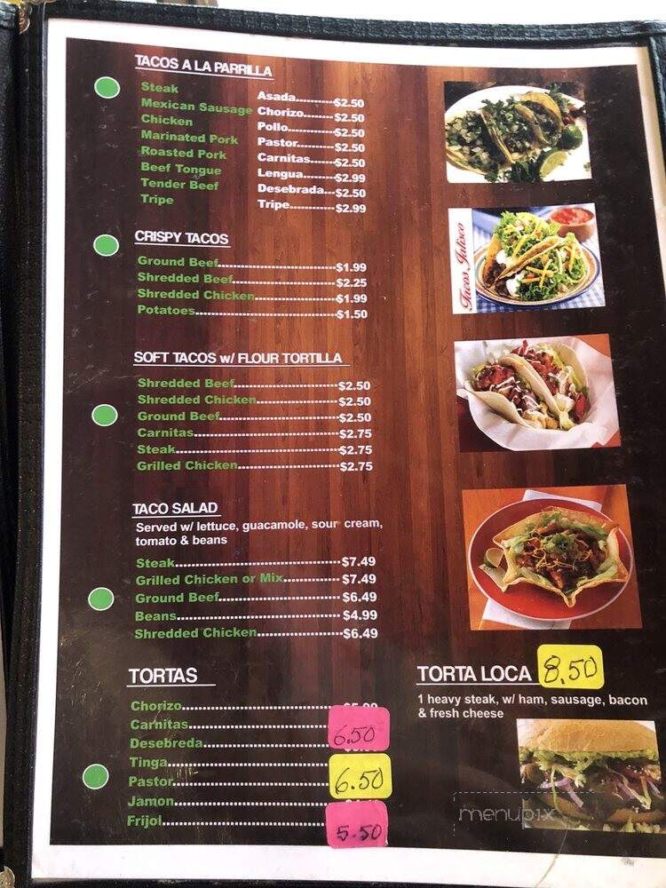 Tacos Jalisco - Harrison, AR menu_pic