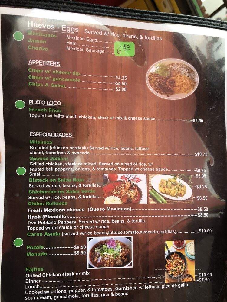 Tacos Jalisco - Harrison, AR menu_pic
