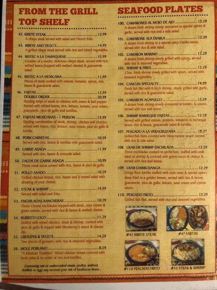 Monterrey's Mexican Grill - Florala, AL menu_pic