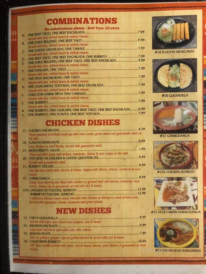 Monterrey's Mexican Grill - Florala, AL menu_pic