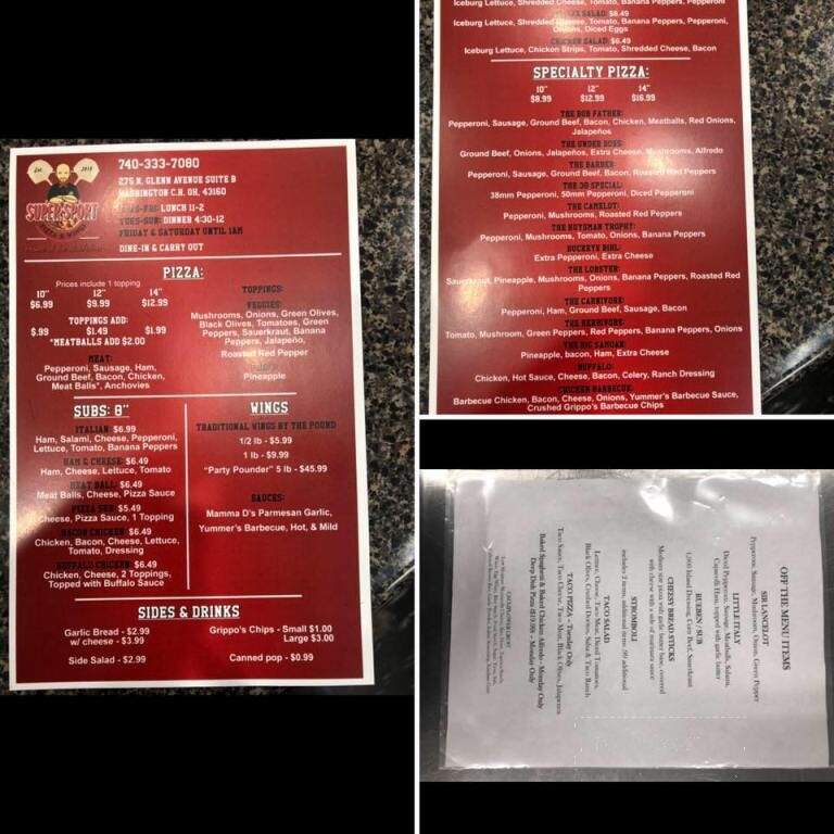Super Sport Pizza And Wings - Washington Court House, OH menu_pic