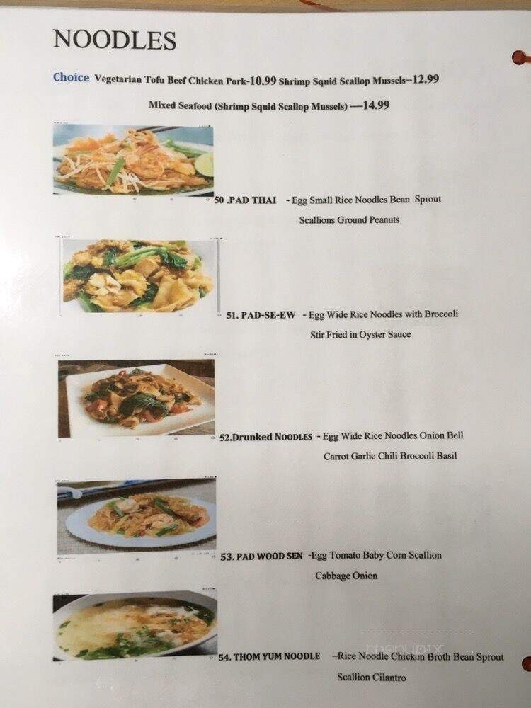 Sabai Thai Bistro - Bullhead City, AZ menu_pic