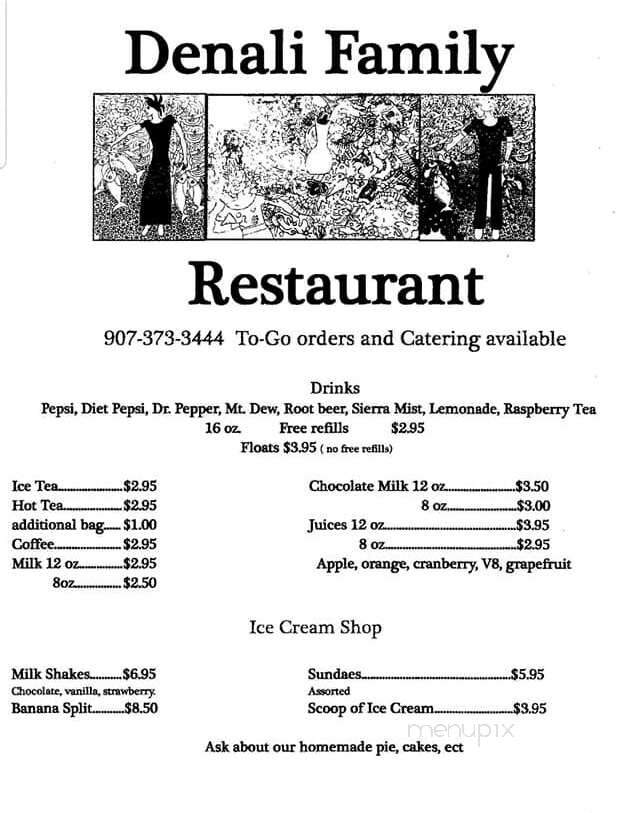 Denali Family Restaurant - Wasilla, AK menu_pic