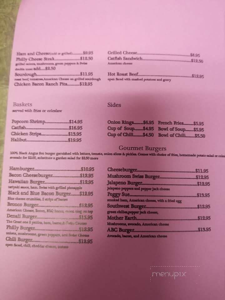 Denali Family Restaurant - Wasilla, AK menu_pic