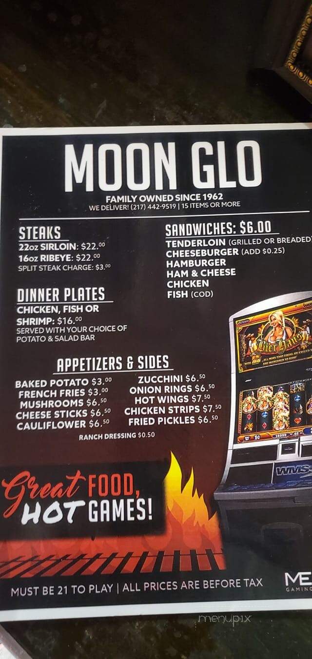 Moon-Glo - Danville, IL menu_pic