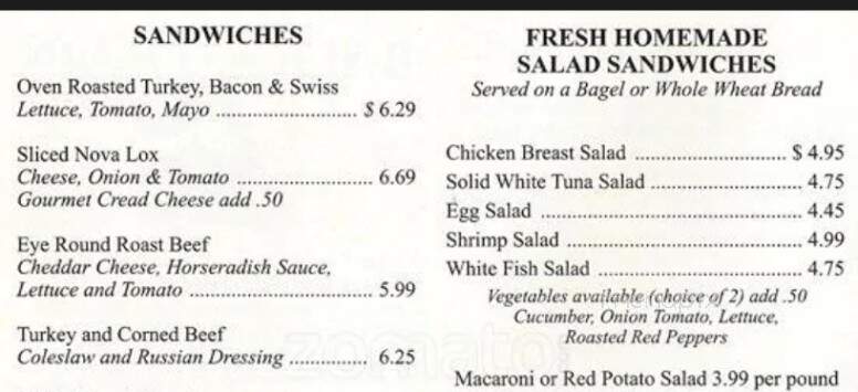 Bagel Train - Yardley, PA menu_pic