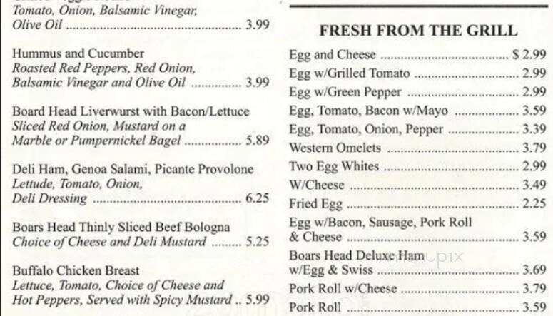 Bagel Train - Yardley, PA menu_pic