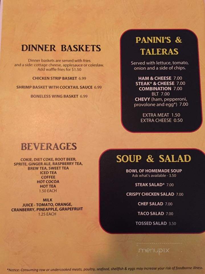 Boonies Sports Bar - Titusville, PA menu_pic