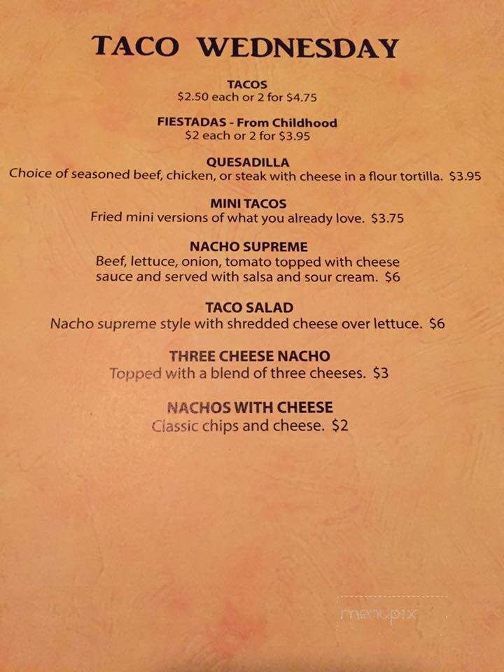 Boonies Sports Bar - Titusville, PA menu_pic