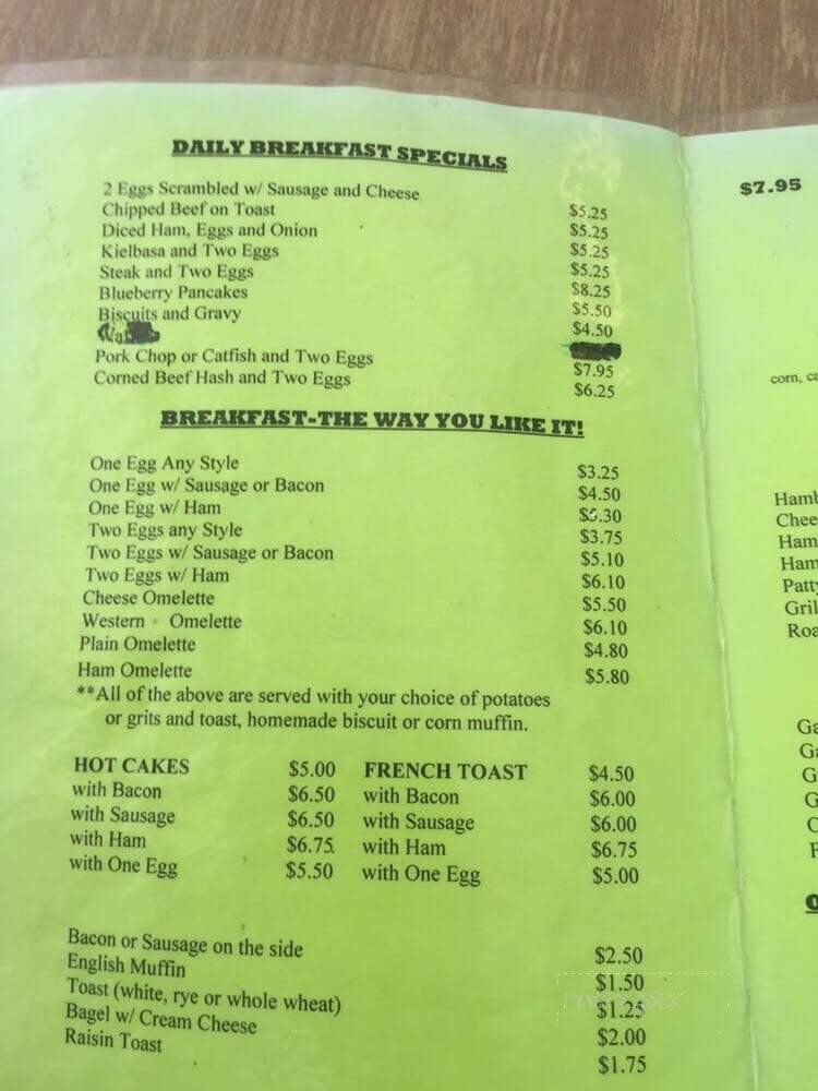 Gayles Restaurant - St Pete Beach, FL menu_pic