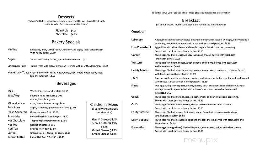 Victoria's Kitchen - Houghton, MI menu_pic
