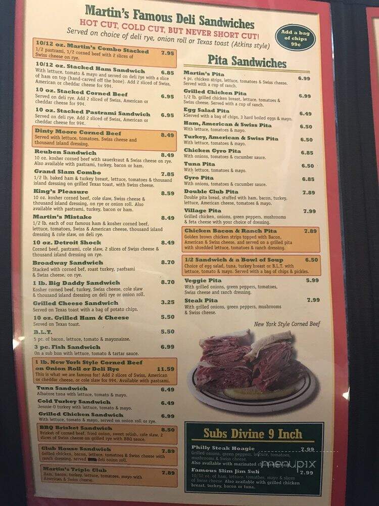 Martin's Ham & Cornbeef - Center Line, MI menu_pic