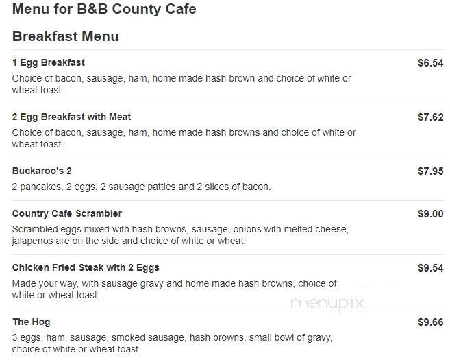 B & B Country Cafe - Iola, KS
