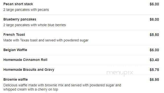 B & B Country Cafe - Iola, KS menu_pic