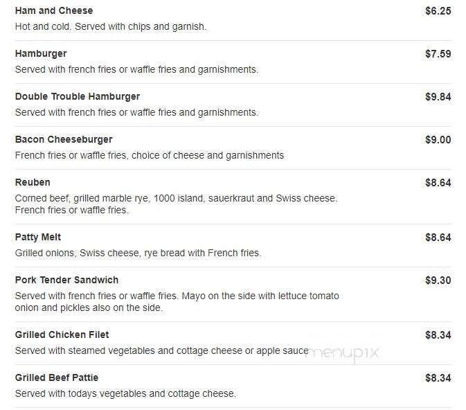 B & B Country Cafe - Iola, KS menu_pic
