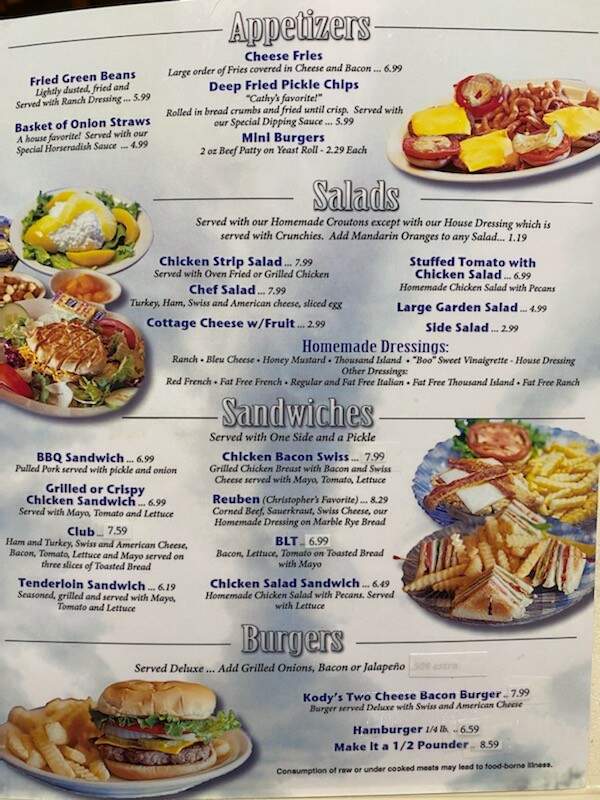 Champs Country Cooking - McDowell, KY menu_pic