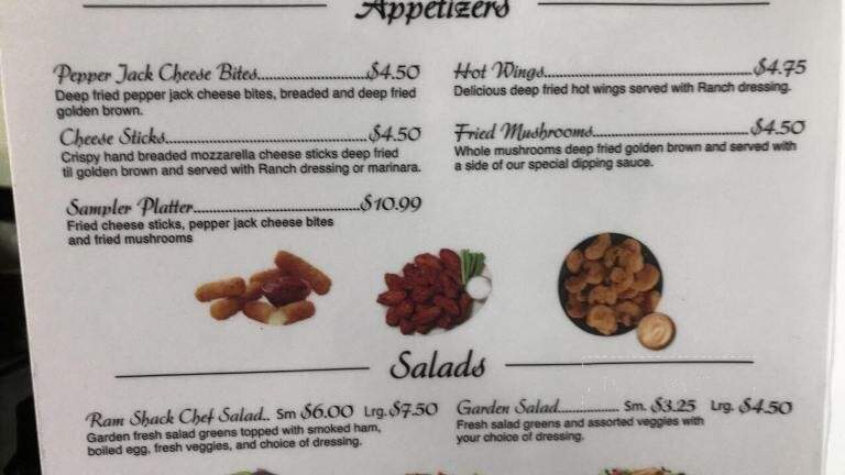 Ram Shack - Vardaman, MS menu_pic