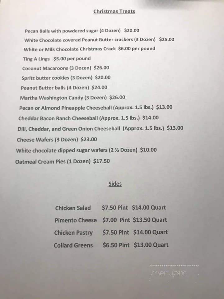 Dixon's Grocery & Grill - Wallace, NC menu_pic