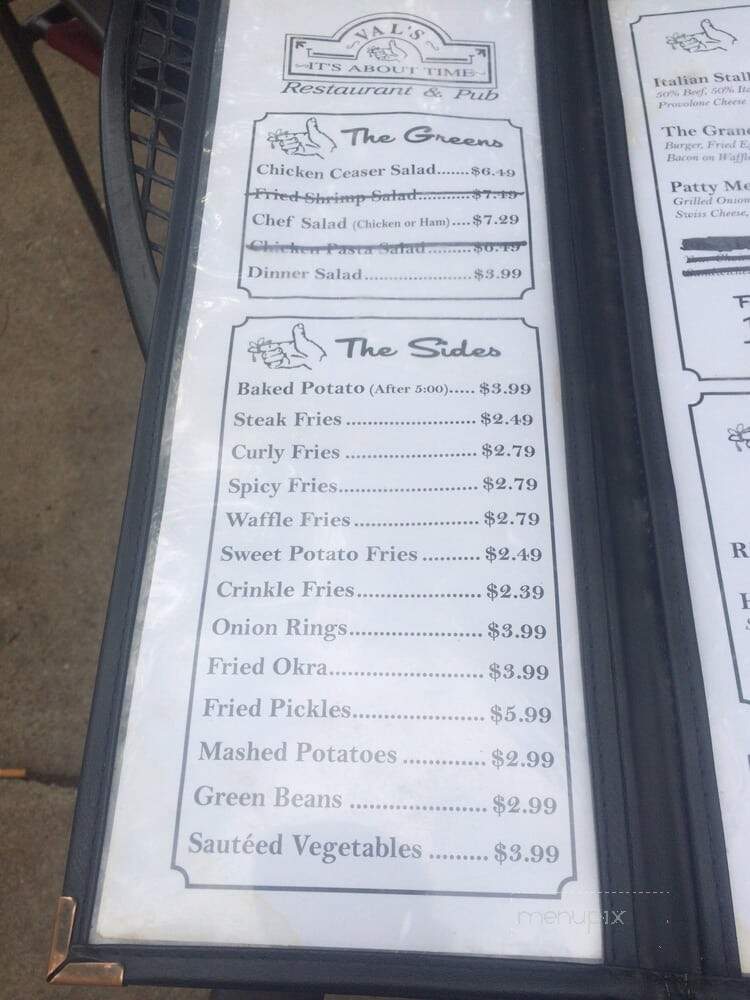 Val's It's About Time - Altus, OK menu_pic