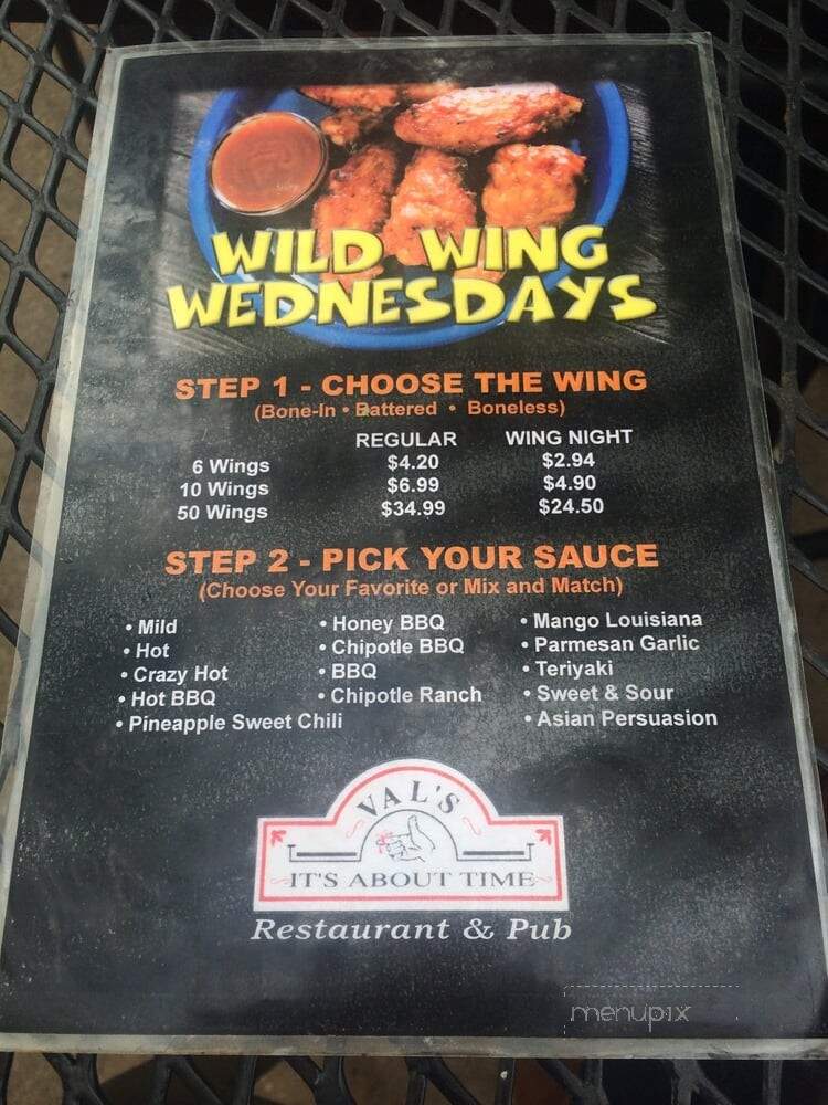 Val's It's About Time - Altus, OK menu_pic