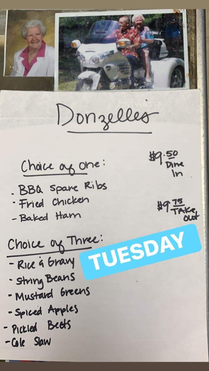 Donzelle's Restaurant - Conway, SC menu_pic