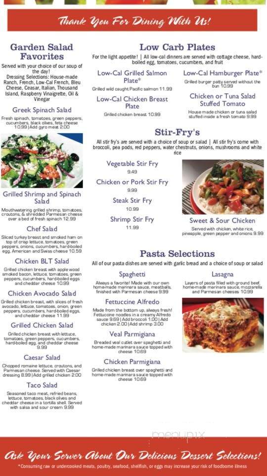 Four Star Restaurant - Baraboo, WI menu_pic
