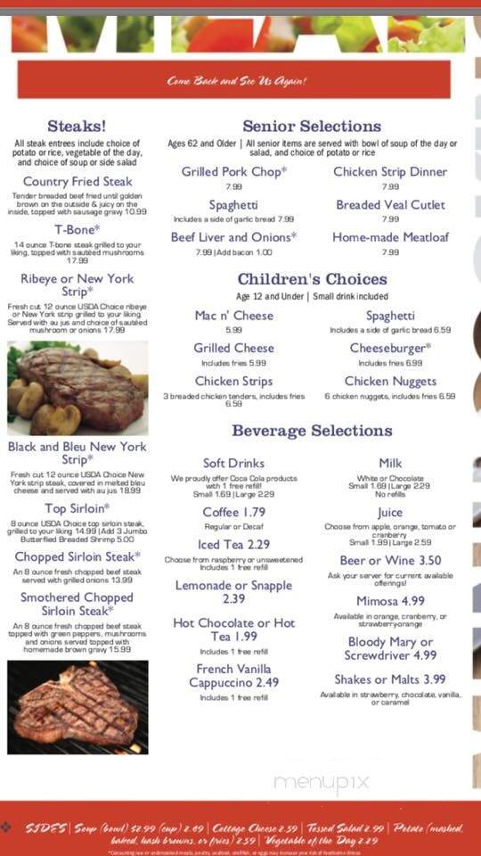 Four Star Restaurant - Baraboo, WI menu_pic