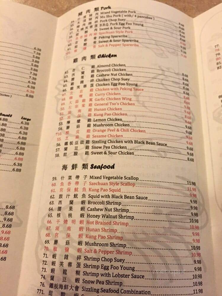 Wong's Garden - Hollister, CA menu_pic