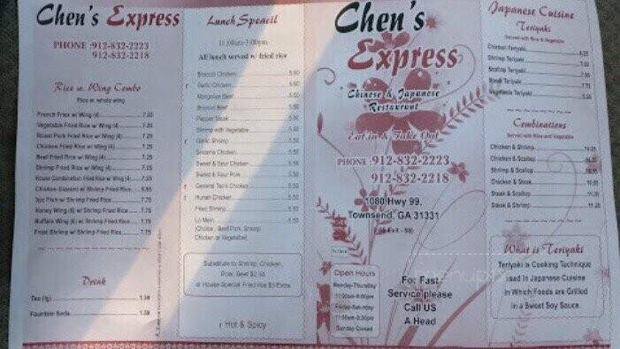 Chen Express - Darien, GA menu_pic