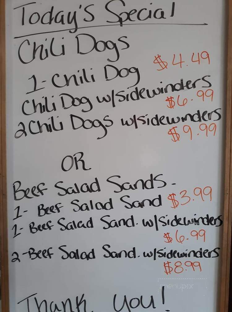 Gregory Lanes - Gregory, SD menu_pic