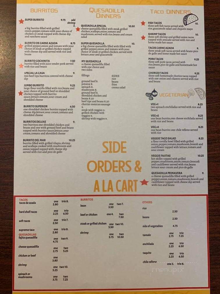 El Jalisco - Montgomery, WV menu_pic