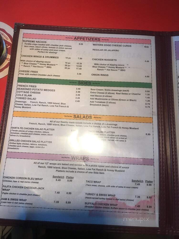 Amber Inn Bar & Grill - Eau Claire, WI menu_pic