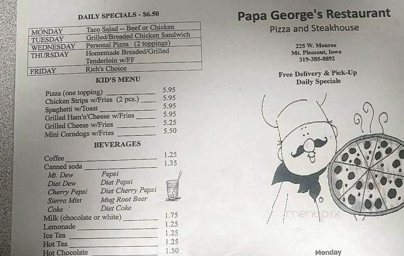 Papa George's Pizza & Steak - Mount Pleasant, IA