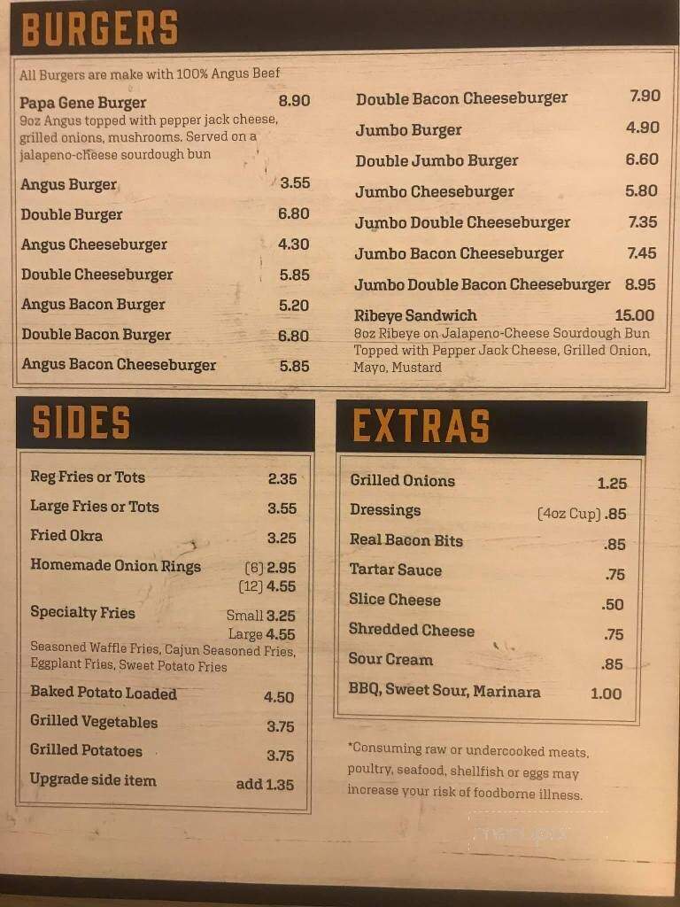 Cormier's Creole Kitchen - Gueydan, LA menu_pic