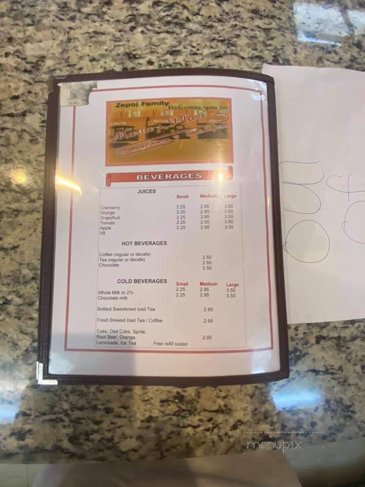 Maria's Place - Salem, MA menu_pic