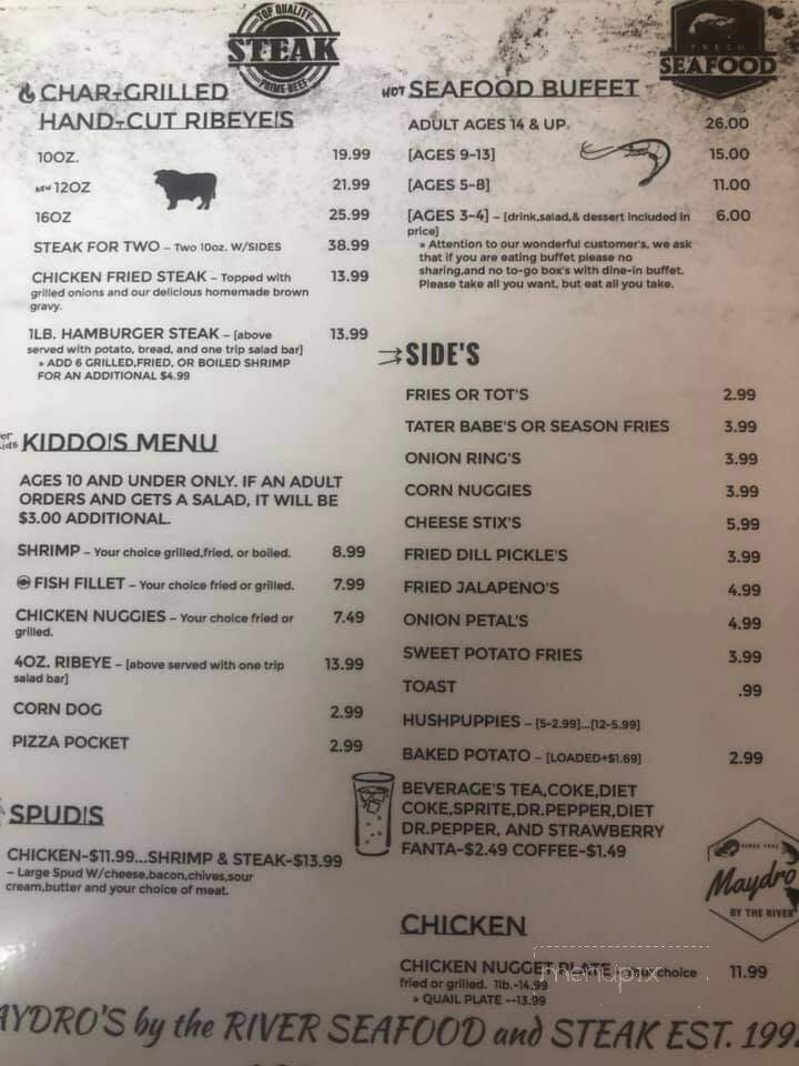 Maydro's Seafood Kitchen - Lena, MS menu_pic